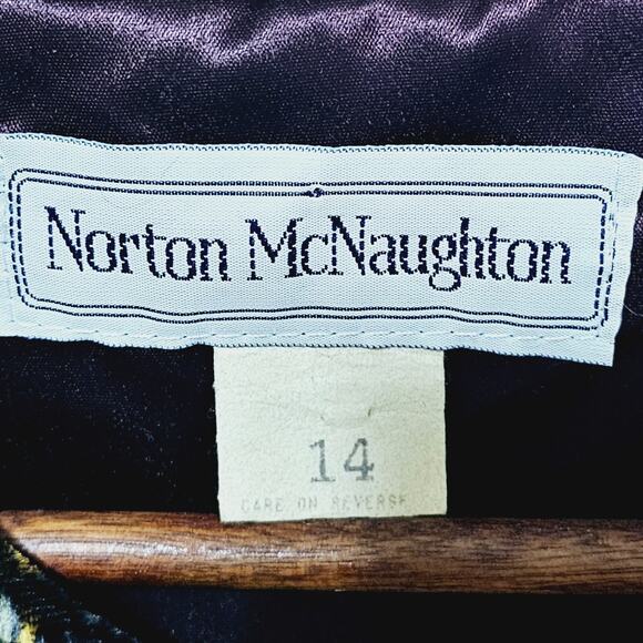 Vintage Norton McNaughton Velvet Blazer Size 14 Paisley USA Romantic Grunge Boho - Picture 7 of 8